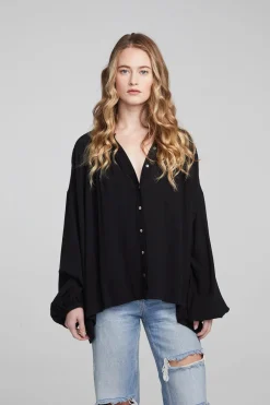 Shop Chaser Brand Idol Shadow Black Blouse