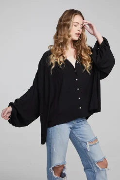 Shop Chaser Brand Idol Shadow Black Blouse