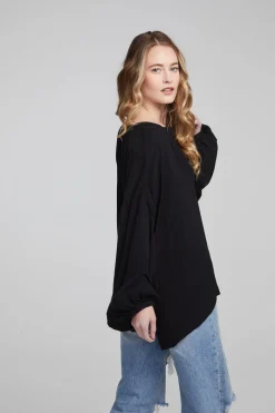Shop Chaser Brand Idol Shadow Black Blouse