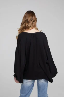 Shop Chaser Brand Idol Shadow Black Blouse