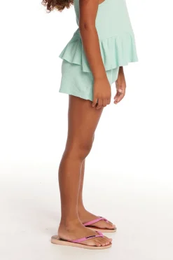 Best Chaser Brand Jade Spring Bud Waffle Knit Girls Short