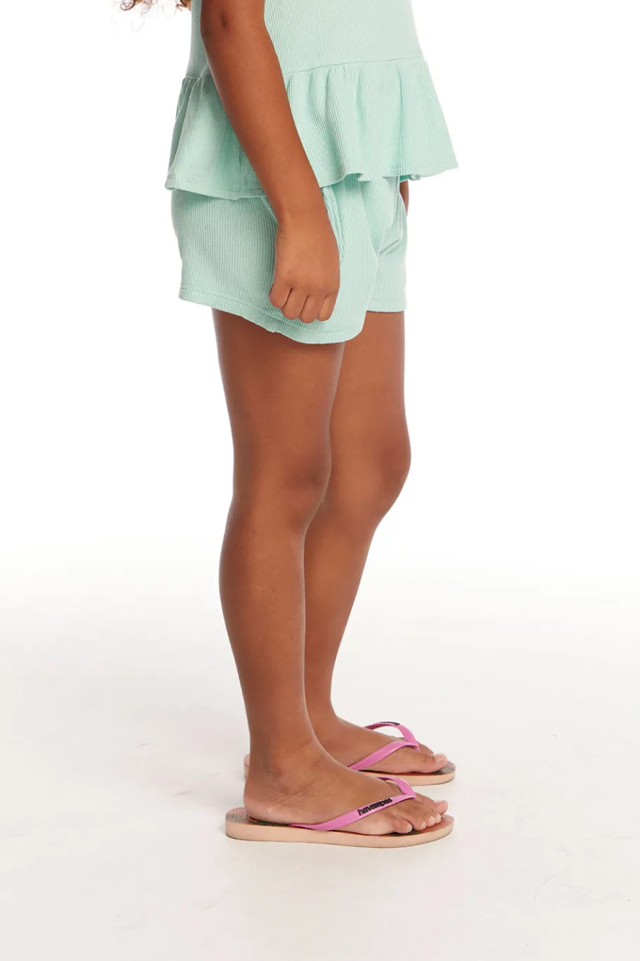 Best Chaser Brand Jade Spring Bud Waffle Knit Girls Short