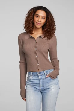 Flash Sale Chaser Brand Jayla Deep Taupe Cardigan