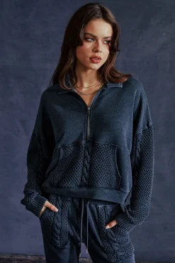 Sale Chaser Brand Joe Licorice Half Zip