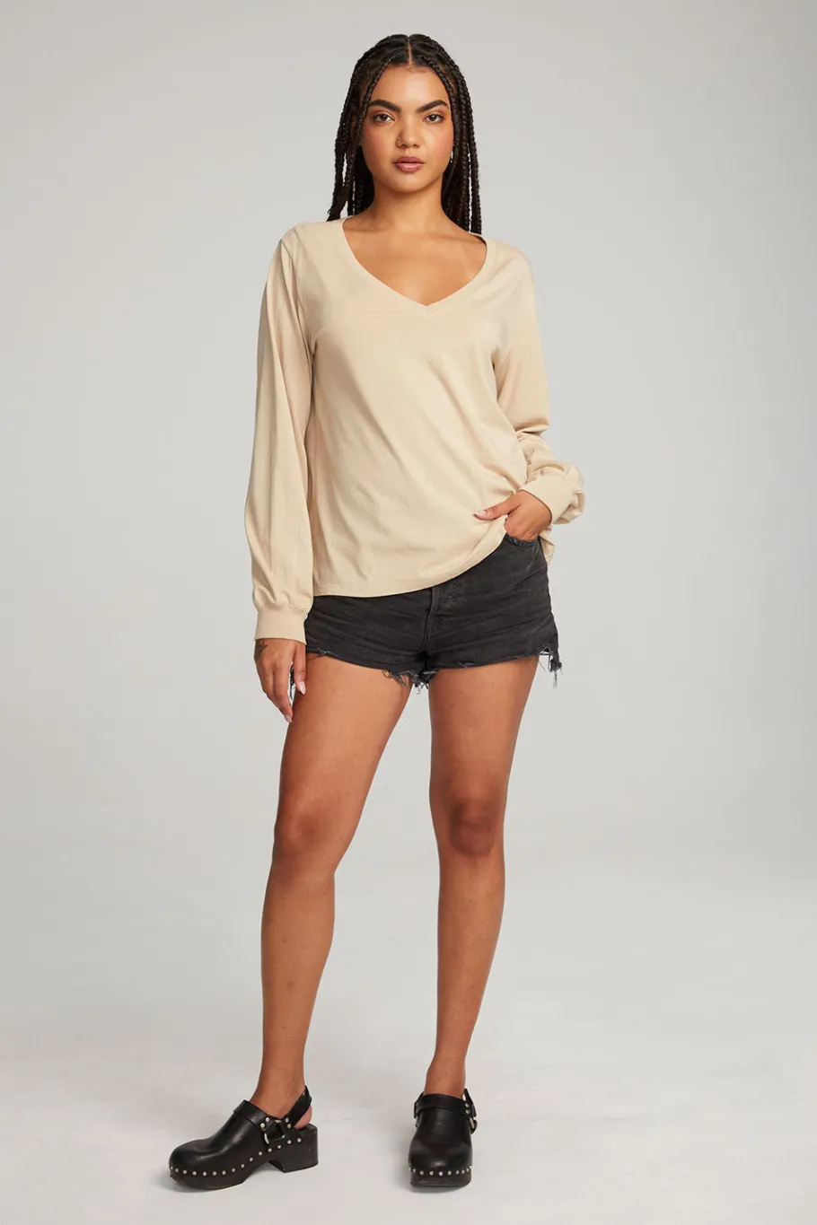Online Chaser Brand Kara Cappuccino Long Sleeve