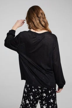 Cheap Chaser Brand Kara Shadow Black Long Sleeve