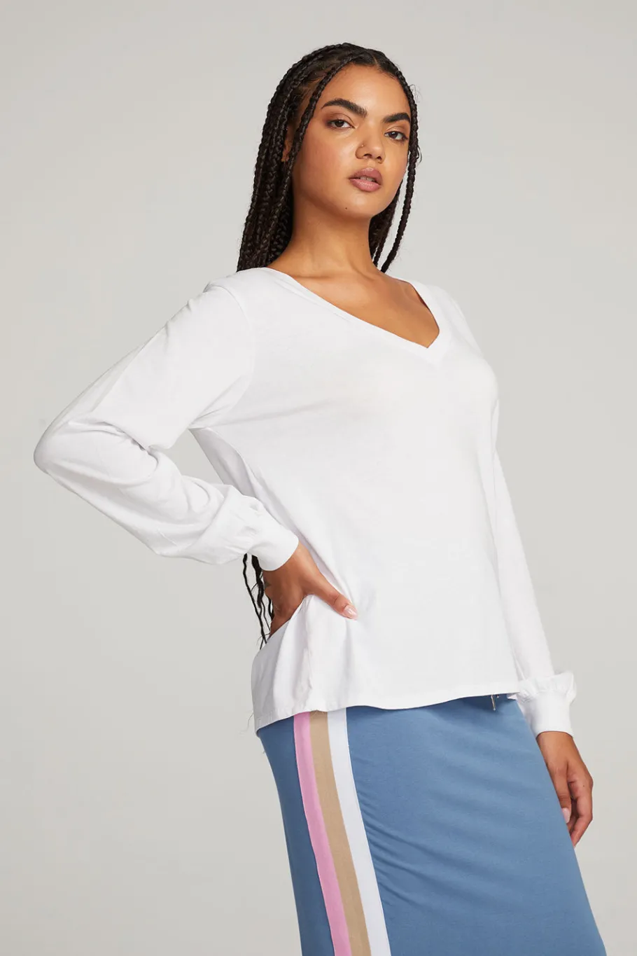 Shop Chaser Brand Kara White Long Sleeve