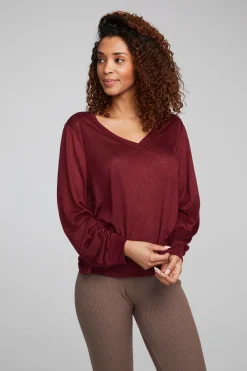 Best Sale Chaser Brand Kara Wine Red Long Sleeve