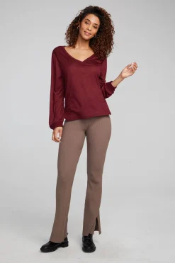 Best Sale Chaser Brand Kara Wine Red Long Sleeve