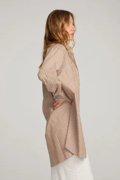 Online Chaser Brand Kerstin Whiskey Stripe Button Down