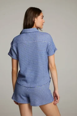 Flash Sale Chaser Brand Key West Cobalt Blue Button Down Top
