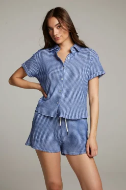 Flash Sale Chaser Brand Key West Cobalt Blue Button Down Top
