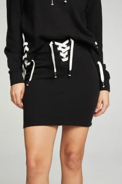 Online Chaser Brand Lace Up Mini Skirt