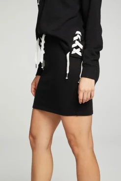 Online Chaser Brand Lace Up Mini Skirt