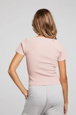 Best Sale Chaser Brand Leah Peach Whip Tee