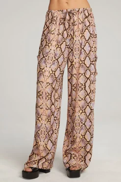 Fashion Chaser Brand Lee Python Print Trousers
