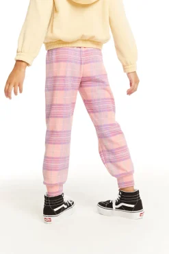 Shop Chaser Brand Leila Cotton Candy Plaid Jogger