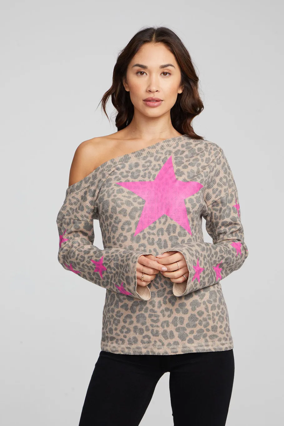 Online Chaser Brand Leopard Star Long Sleeve