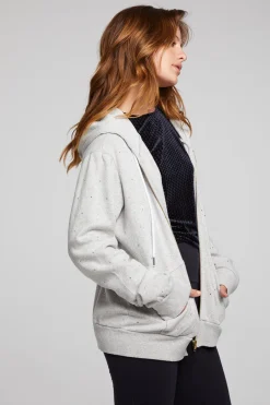 Clearance Chaser Brand Lex Heather Grey Zip Up Hoodie