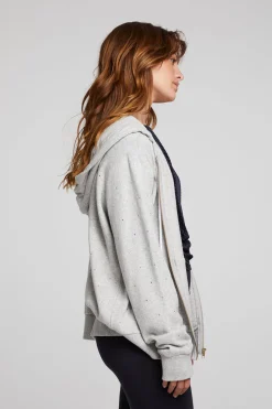 Clearance Chaser Brand Lex Heather Grey Zip Up Hoodie