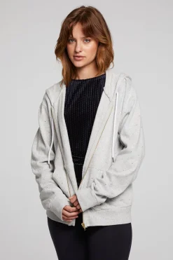 Clearance Chaser Brand Lex Heather Grey Zip Up Hoodie