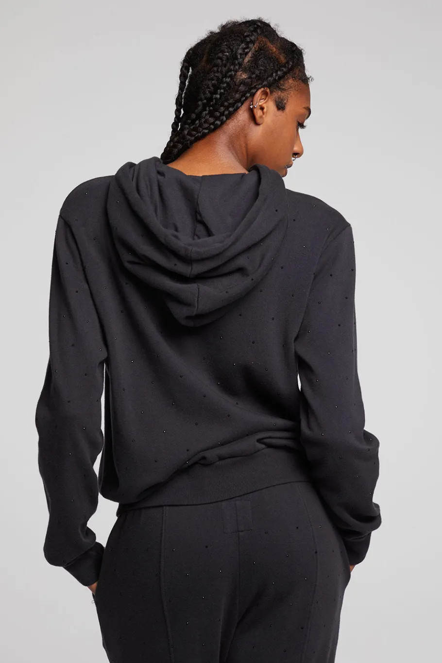 Outlet Chaser Brand Lex Licorice Zip Up Hoodie