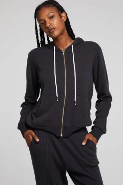 Outlet Chaser Brand Lex Licorice Zip Up Hoodie