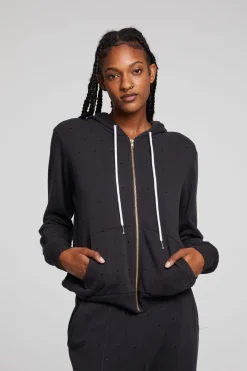Outlet Chaser Brand Lex Licorice Zip Up Hoodie