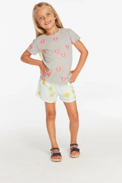 Flash Sale Chaser Brand Lightning Heart Girls Tee