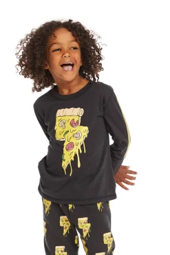 New Chaser Brand Lightning Pizza Long Sleeve Pullover
