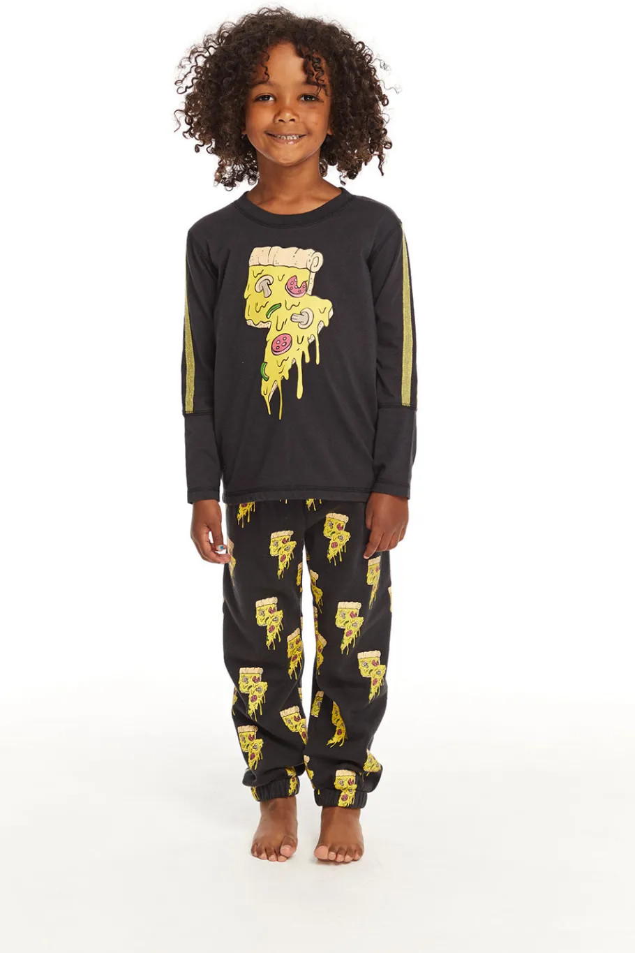 New Chaser Brand Lightning Pizza Long Sleeve Pullover
