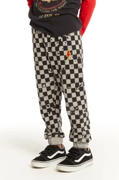 Hot Chaser Brand Lightning Splatter Checker Joggers