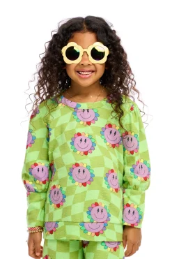 New Chaser Brand Lime Checkered Daisy