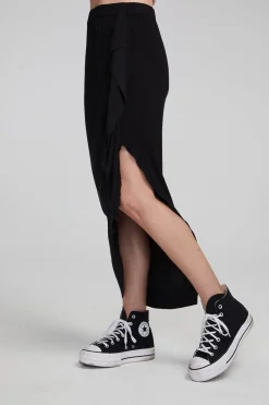 Hot Chaser Brand Lindsay Shadow Black Midi Skirt
