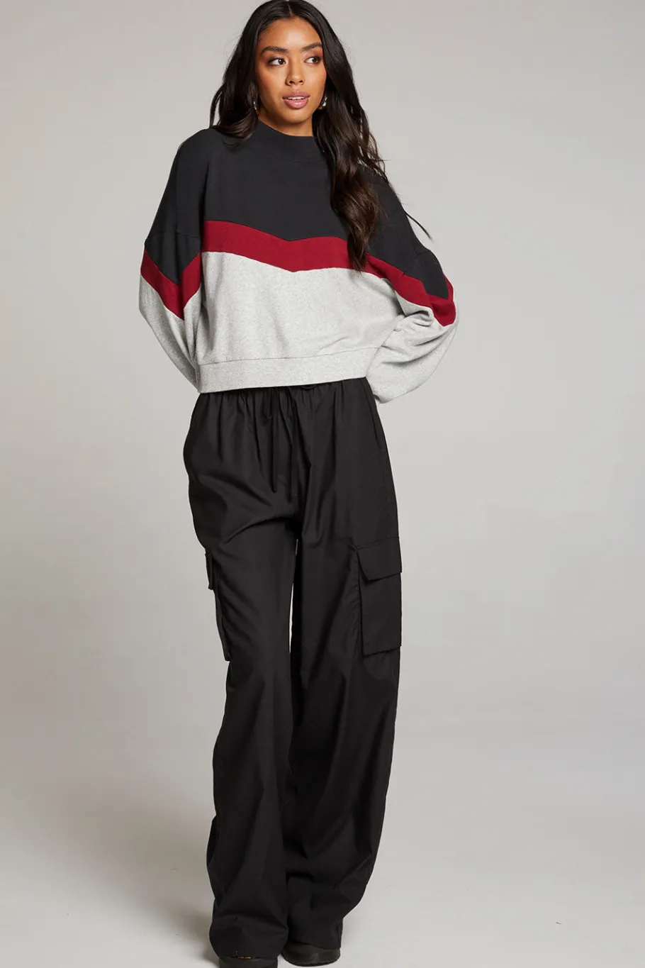 Flash Sale Chaser Brand Liz Fire Color Block Pullover