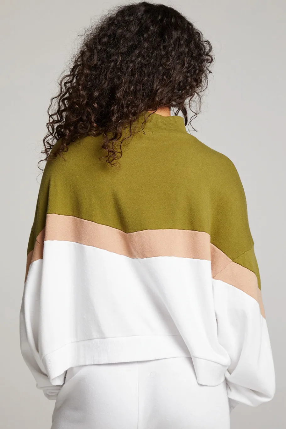 Cheap Chaser Brand Liz Sand Color Block Pullover