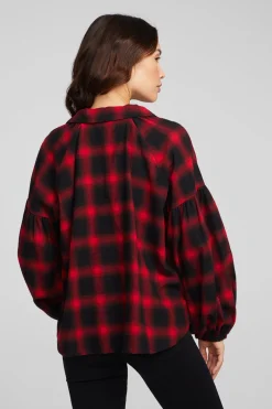 Cheap Chaser Brand Lola Sunset Plaid Blouse