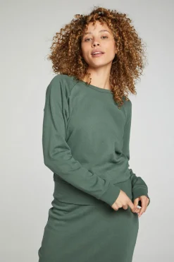 Fashion Chaser Brand Long Sleeve Crew Neck Raglan Pullover