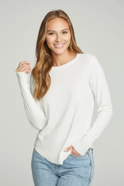 Sale Chaser Brand Long Sleeve Crew Neck Shirttail Tee
