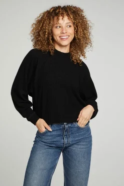 Shop Chaser Brand Long Sleeve Cropped Mock Neck Raglan Tee
