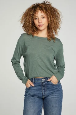 Flash Sale Chaser Brand Long Sleeve Cropped Tee
