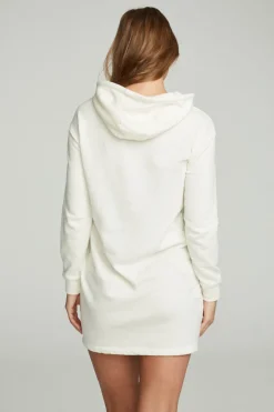 Discount Chaser Brand Long Sleeve Hoodie Dress