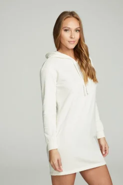 Discount Chaser Brand Long Sleeve Hoodie Dress