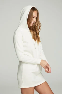 Discount Chaser Brand Long Sleeve Hoodie Dress