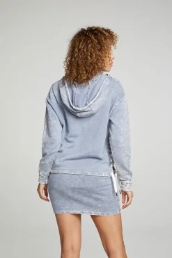 Discount Chaser Brand Long Sleeve Hoodie With Lace Up Sides
