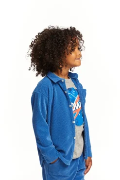 Online Chaser Brand Long Sleeve Peacock Button Down Collar Shirt