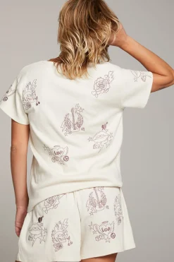 Flash Sale Chaser Brand Love Rock Embroidery Tee
