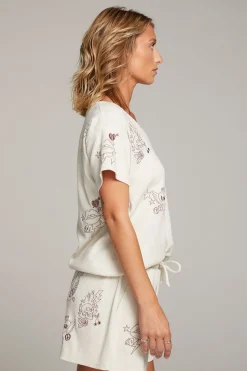 Flash Sale Chaser Brand Love Rock Embroidery Tee