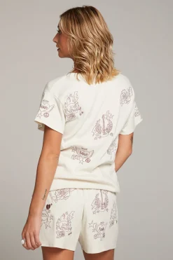 Flash Sale Chaser Brand Love Rock Embroidery Tee