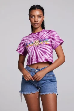 Outlet Chaser Brand Love Sun Crop Crew Neck Tee